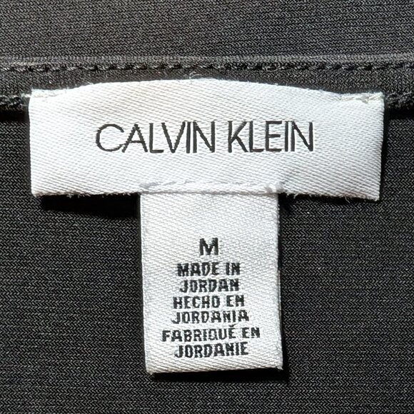 Calvin Klein Flutter Sleeve Blouse in Black - Picture 2 of 12